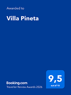 Booking.com Traveller Review Award 9.5 for Villa Pineta