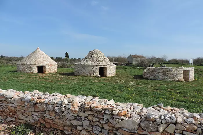 Istrian countryside with vineyards and hilltop towns